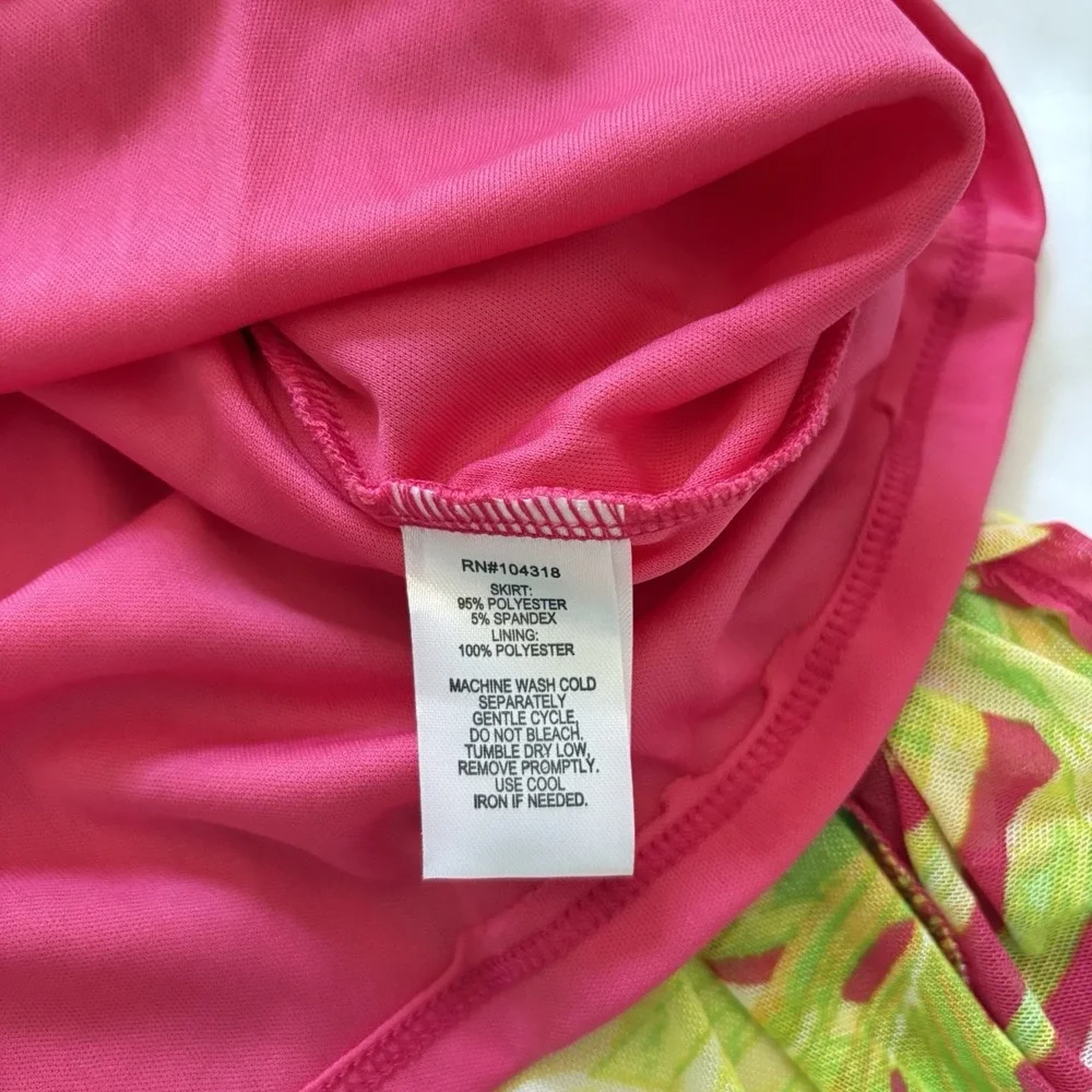Maxi Skirt Womens Medium Pink Green Floral Tropical Feminine Dainty Hippie Beach